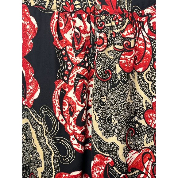 Ashley Stewart Top Womens Plus Size 26 4X Shirt Sleeveless Tunic Blouse Red Work - Picture 14 of 16